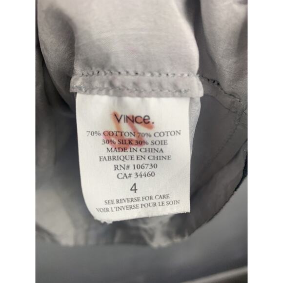 Vince Geometric Shift Dress Womens Size 4 silk blend Artsy Blue Gray - Picture 4 of 7